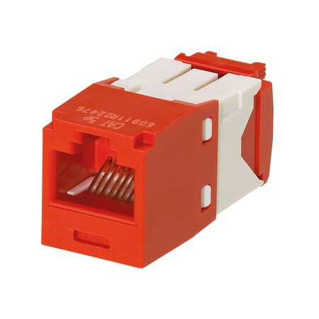 Panduit MINI-COM CORROSIVE RESISTANT, MODULE, CATEGORY 5E, UTP, RED, TG STYLE CJE5E88TGRD